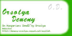 orsolya demeny business card